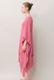 Poncho Robe Cotton Double Gauze Fringe Tassel Rose Pink