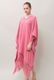 Poncho Robe Cotton Double Gauze Fringe Tassel Rose Pink