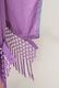 Poncho Robe Cotton Double Gauze Fringe Tassel Purple