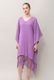 Poncho Robe Cotton Double Gauze Fringe Tassel Purple