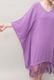 Poncho Robe Cotton Double Gauze Fringe Tassel Purple