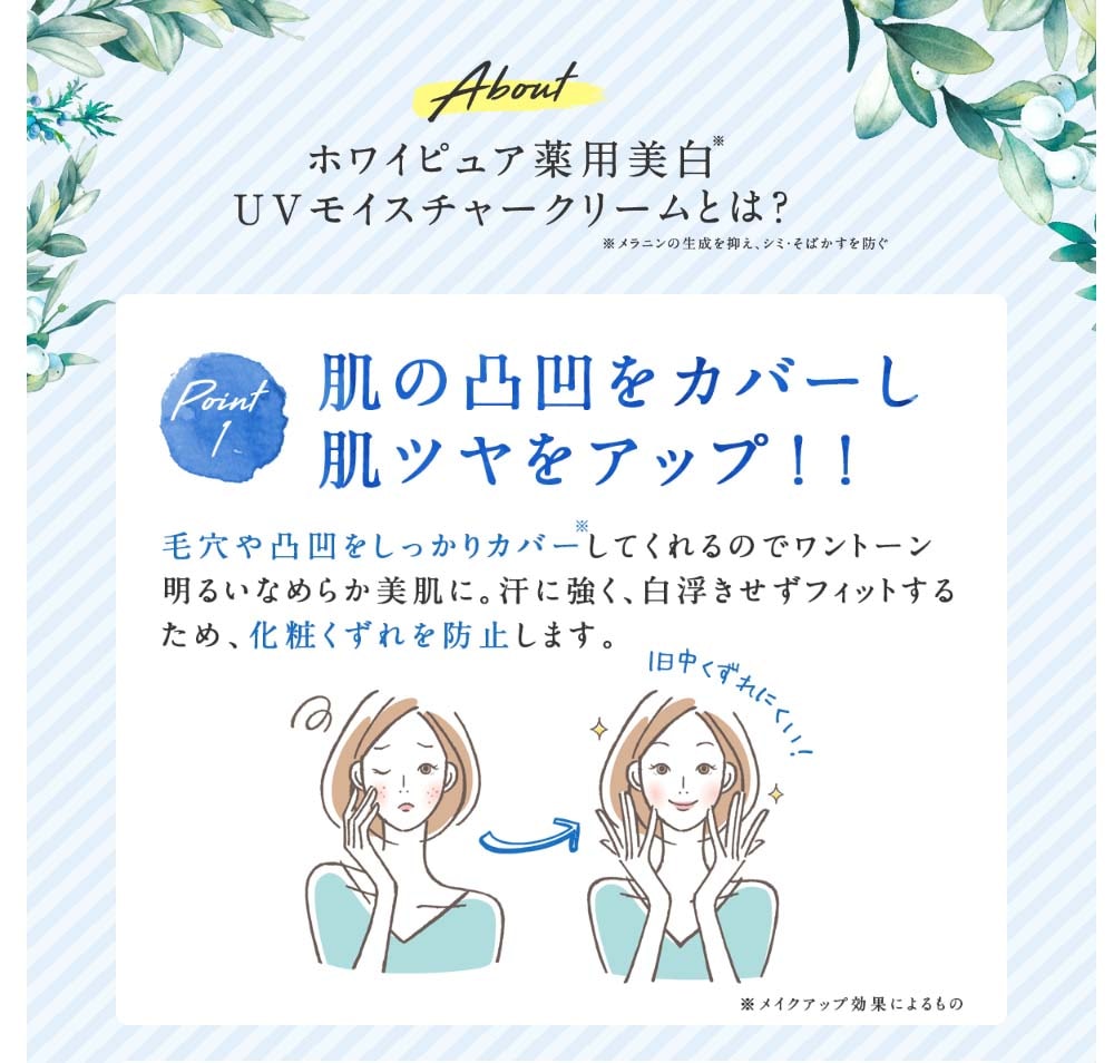 【2本セット】 ホワイピュア薬用美白UVモイスチャークリーム 30g