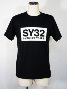 T����� BOX LOGO TEE BLACK��WHITE  SY32 by SWEET YEARS