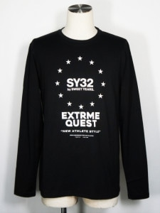 SY32 by SWEET YEARSWORLD STAR L/S TEEBLACK