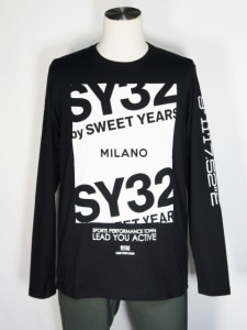 SY32 by SWEET YEARSMILANO LOGO L/S TEEBLACK