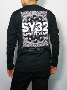 SY32 by SWEET YEARSPAISLEY BACK PRINT L/S TEEBLACKڥ磻ƥȥХȥ䡼