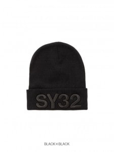SY32 by SWEET YEARS��3D LOGO KNIT CAP��BLACK��BLACK�ڥ����磻�����ƥ��ȥ��Х����������ȥ��䡼�����˥åȥ���åס��֥�å��ߥ֥�å���