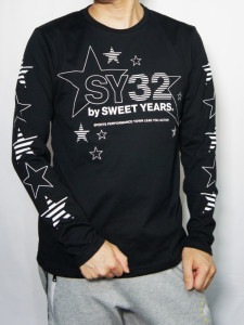 SY32 by SWEET YEARSMULTI STAR L/S TEEBLACK