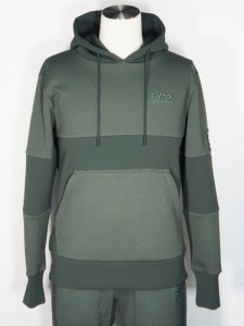 SY32 by SWEET YEARS��TWO FACE KNIT HOODIE��KHAKI