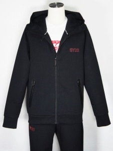 SY32 by SWEET YEARS��DOUBLE KNIT EMBOSS HOODIE-10807��BLACK ���:19,800��