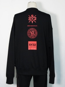 SY32 by SWEET YEARS��HYDROFUGE P/O CREW��BLACK��RED
