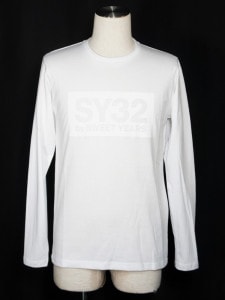 SY32 by SWEET YEARSBOX LOGO L/S TEEWHITEWHITE