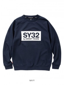 SY32 by SWEET YEARS��BOX LOGO P/O CREW��NAVY