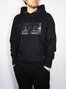 SY32 by SWEET YEARS��BOX LOGO P/O HOODIE��BLACK��BLACK