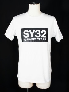 T����� BOX LOGO TEE WHITE��BLACK SY32 by SWEET YEARS