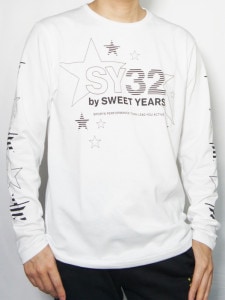 SY32 by SWEET YEARSMULTI STAR L/S TEEWHITE