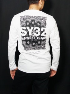 SY32 by SWEET YEARSPAISLEY BACK PRINT L/S TEEWHITE