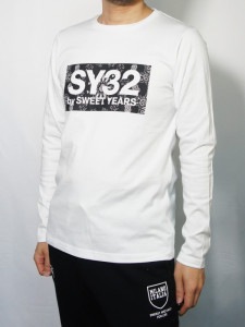 SY32 by SWEET YEARSPAISLEY BOX LOGO L/S TEE-TNSWHITEڥ磻ƥȥХȥ䡼