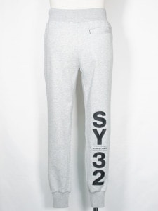 SY32 by SWEET YEARS��SHIELD LOGO SWEAT PANTS��GRAY