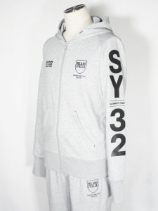 SY32 by SWEET YEARS��SHIELD LOGO ZIP HOODIE��GRAY