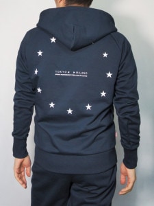 SY32 by SWEET YEARS��WORLD STAR ZIP HOODIE��NAVY