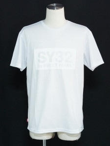 SY32 by SWEET YEARSEMBOSS CAMO BOX LOGO TEEWHITEWHITE