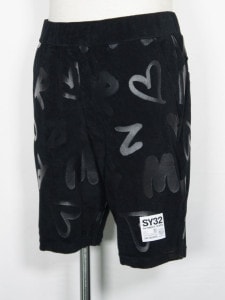 SY32 by SWEET YEARS��PILE SHORT PANTS��BLACK