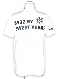 �ݥ������ BIG LOGO KANOKO POLO WHITE SY32 by SWEET YEARS GOLF