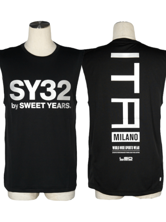 SY32 by SWEET YEARS「ACTIVE BACK MESH NO SLLEVE」BLACK