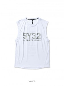 SY32 by SWEET YEARS「ACTIVE BACK MESH NO SLLEVE」WHITE