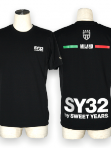 SY32 by SWEET YEARS「ACTIVE SIDE MESH TEE」BLACK