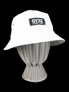 SY32 by SWEET YEARS ��BAME TAG BUCKET HAT��WHITE�ڥ����磻�����ƥ��ȥ��Х����������ȥ��䡼����