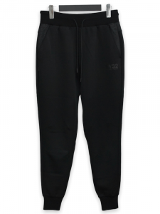 SY32 by SWEET YEARS「DOUBLE KNIT EMBOSS LOGO LONG PANTS」BLACK【エスワイサーティトゥバイスウィートイヤーズ】