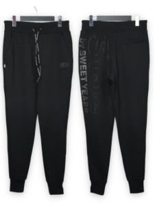 【再入荷】SY32 by SWEET YEARS「BACK BIG LOGO SWEAT PANTS」BLACK×BLACK