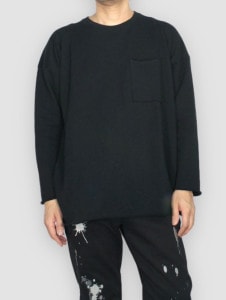 eofm「side gusset seat shirts」BLACK