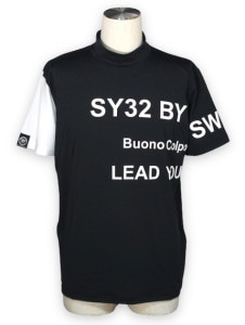SY32 by SWEET YEARS「【GOLF】ASYMMETRY STRETCH MOCK」 BLACK