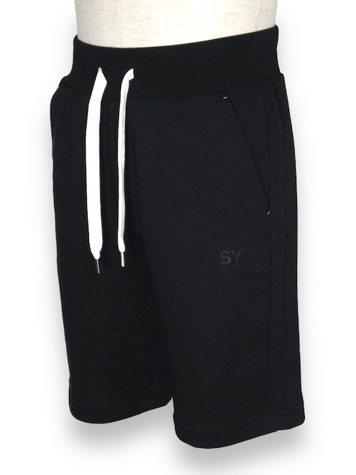 ショートパンツ ブラック×ブラック BASIC SWEAT SHORT PANTS BLACK