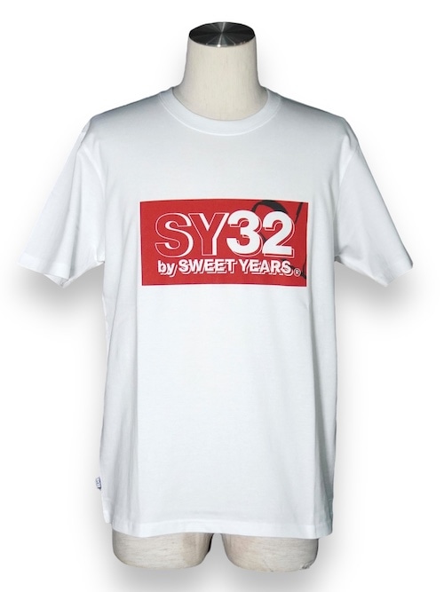 Tシャツ NEW BOX LOGO TEE WHITE×RED SY32 by SWEET YEARS
