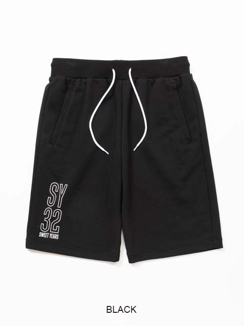 【SY32 SWEET YEARS】ショートパンツ L ブラック ショートパンツ BASIC SWEAT SHORT PANTS BLACK SY32 by SWEET