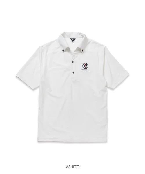 【SY32 SWEET YEARS】ポロシャツ M ホワイト ポロシャツ MICRO PIQUE SKIPPER POLO WHITE SY32 by SWEET YEARS GOLF