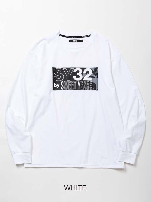 【新品】SY32 bysweetyears/デザイン ロンT カットソー M 長袖Tシャツ ホワイト SY LOGO MIX LOGO BOX L/S TEE WHITE SY32