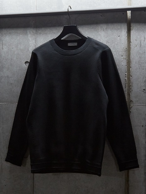サーマルワッフル 長袖ニット ブラック 5351POUR LES HOMMES 5351