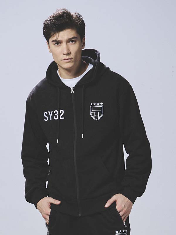 ZIPフーディー ESTER SUEDE ZIP HOODIE BLACK SY32 by SWEET YEARS
