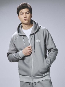 ZIPաǥ DOUBLE KNIT EMBOSS GEOMETRY ZIP HOODIE GRAY SY32 by SWEET YEARS 磻ƥȥХȥ䡼