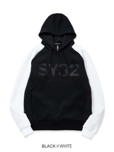P/Oաǥ DOUBLE KNIT EMBOSS GEOMETRY P/O HOODIE BLACKWHITE SY32 by SWEET YEARS 磻ƥȥХȥ䡼