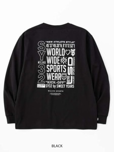 ĹµT ֥å MULTI LOGO BACKPRINT L/S TEE BLACK SY32 by SWEET YEARS 磻ƥȥХȥ䡼
