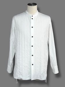  braid callar shirts pin tucked cotton WHITE eofm ե