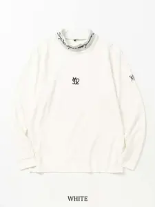 SY32 BY SWEET YEARS】ロゴネーム 長袖モックネックシャツL 白