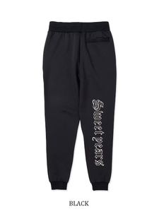 ジョガーパンツ DOUBLE KNIT GOTHIC LOGO PANTS BLACK SY32 by SWEET YEARS エスワイサーティートゥバイスウィートイヤーズ