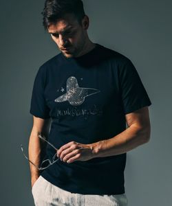 グラデーションラインストーン半袖Tシャツ ブラック 1PIU1UGUALE3 RELAX ウノピゥウノウグァーレトレ リラックス